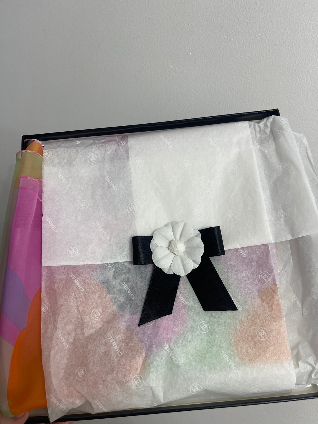 Chanel Pastel Colored Silk Scarf - TheLuxeLouis