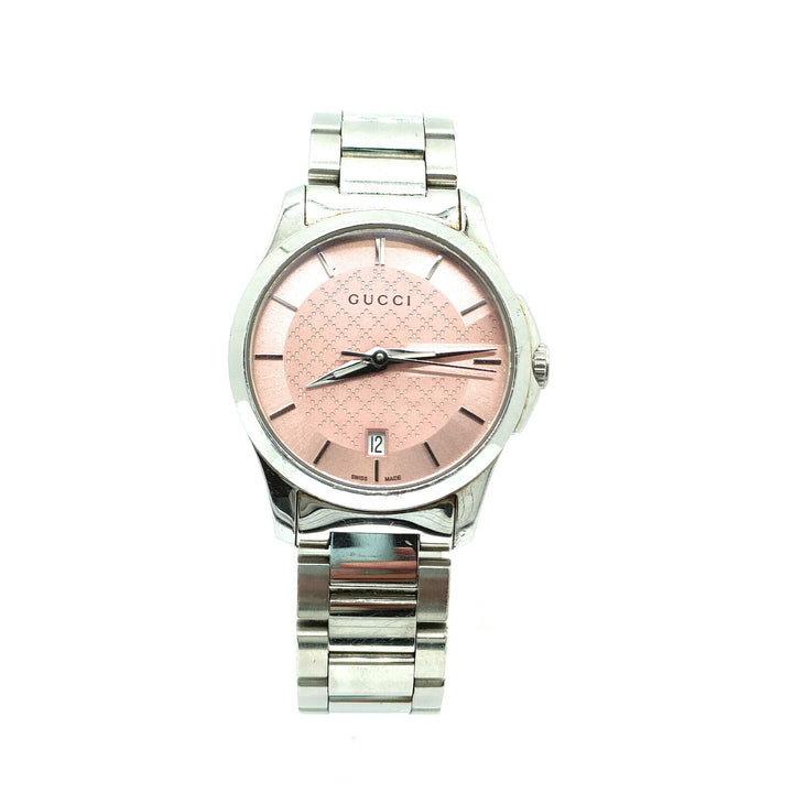 NEW ARRIVAL GUCCI Womans G timeless Pink and silver watch