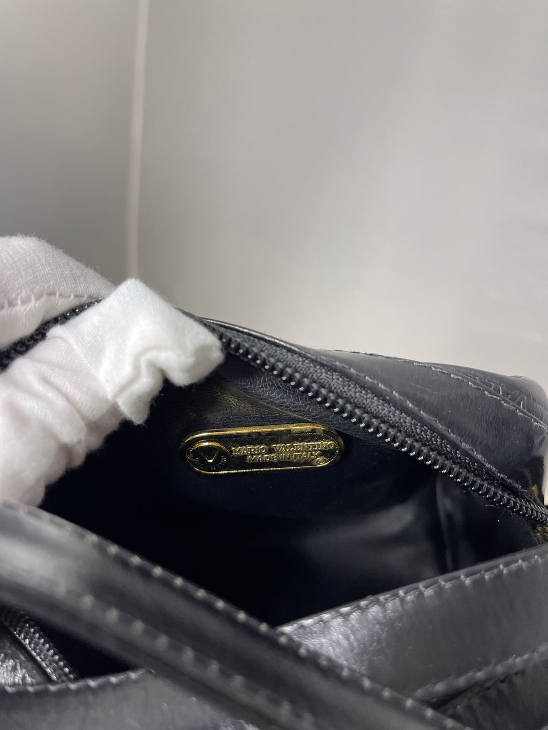 Valentino black leather small crossbody