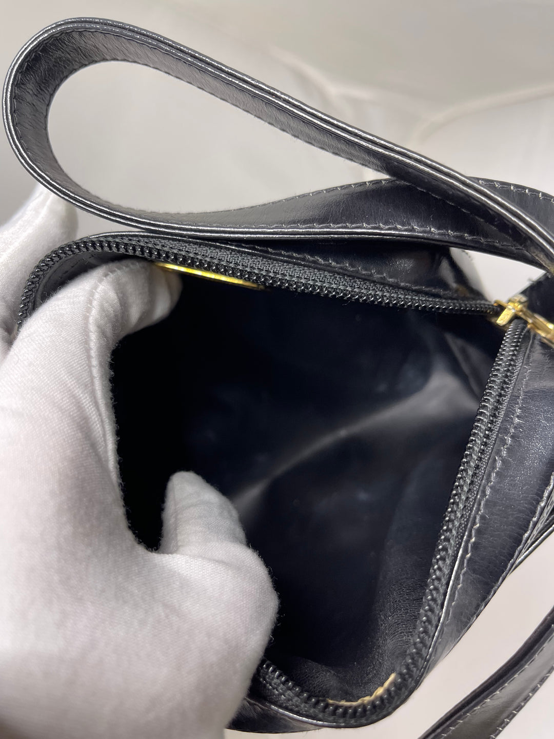 Valentino black leather small crossbody