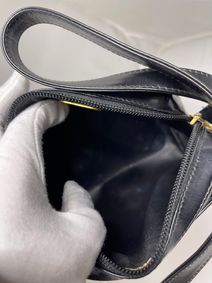 Valentino black leather small crossbody