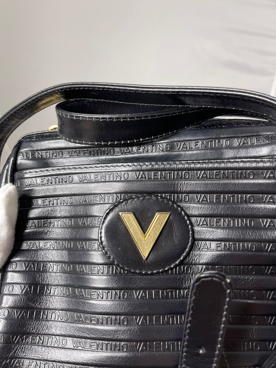 Valentino black leather small crossbody