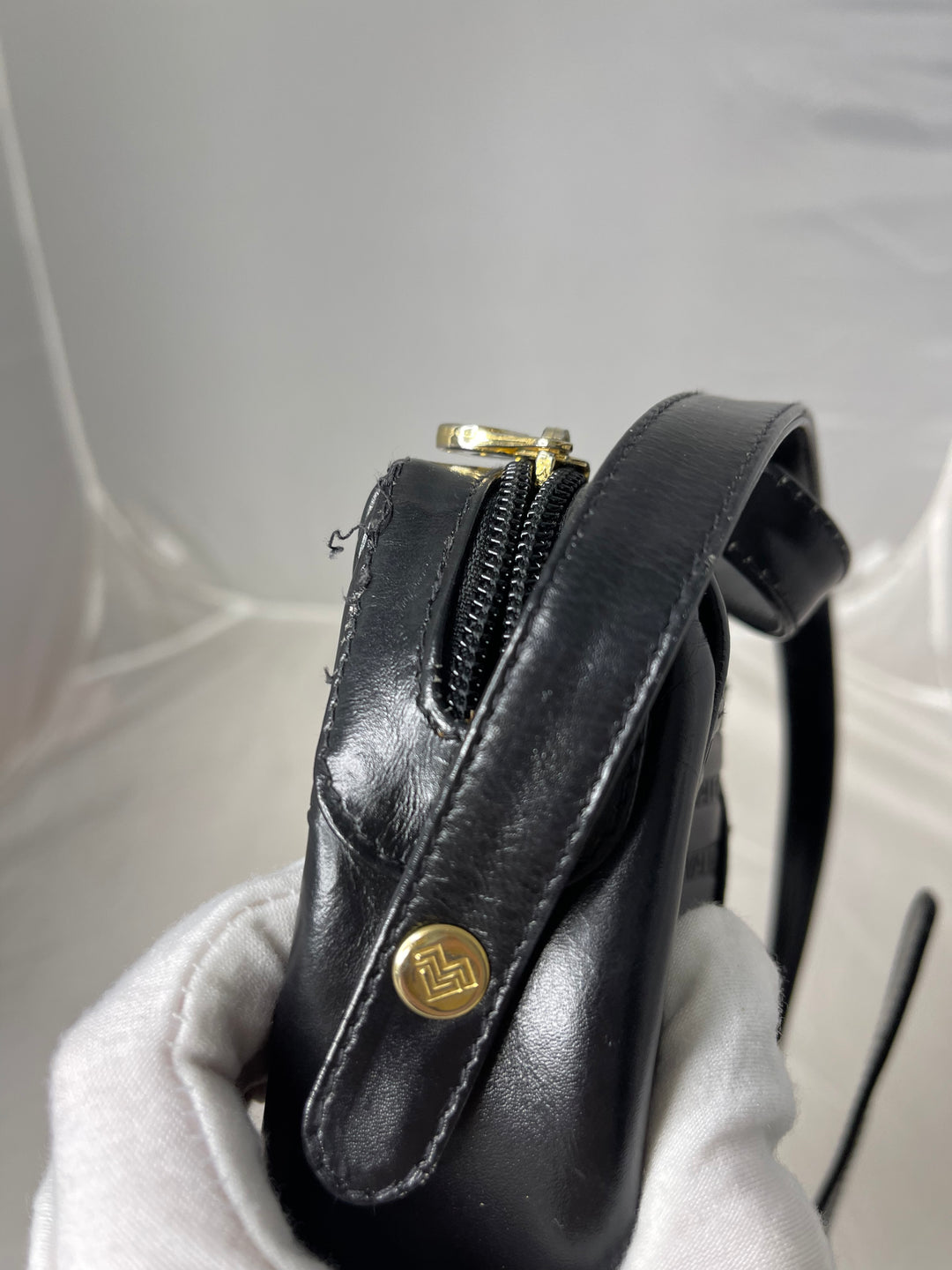 Valentino black leather small crossbody