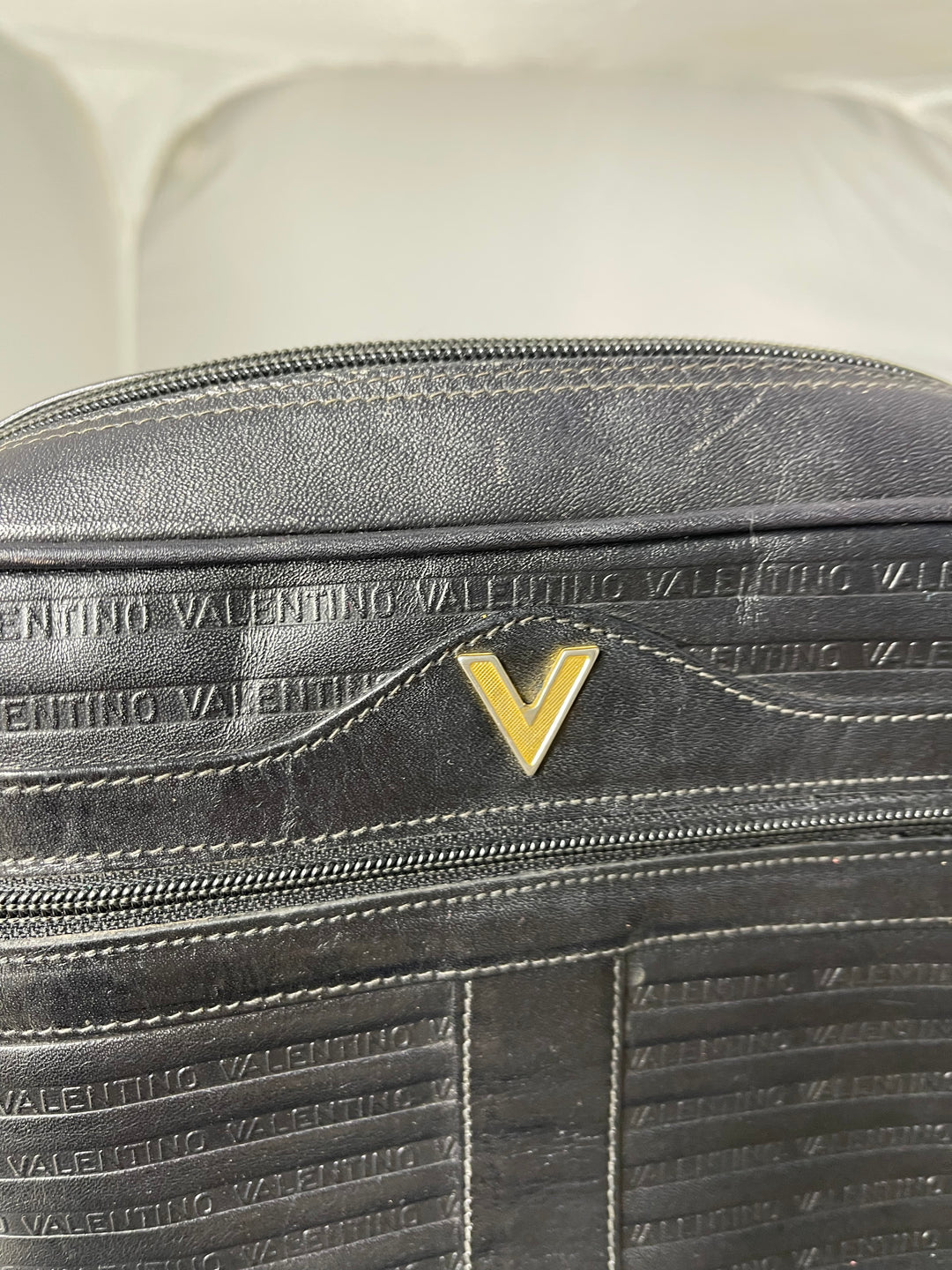 Valentino medium size black leather crossbody
