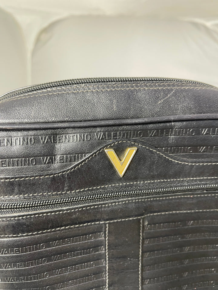 Valentino medium size black leather crossbody