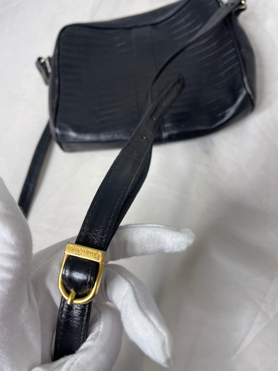 Valentino medium size black leather crossbody