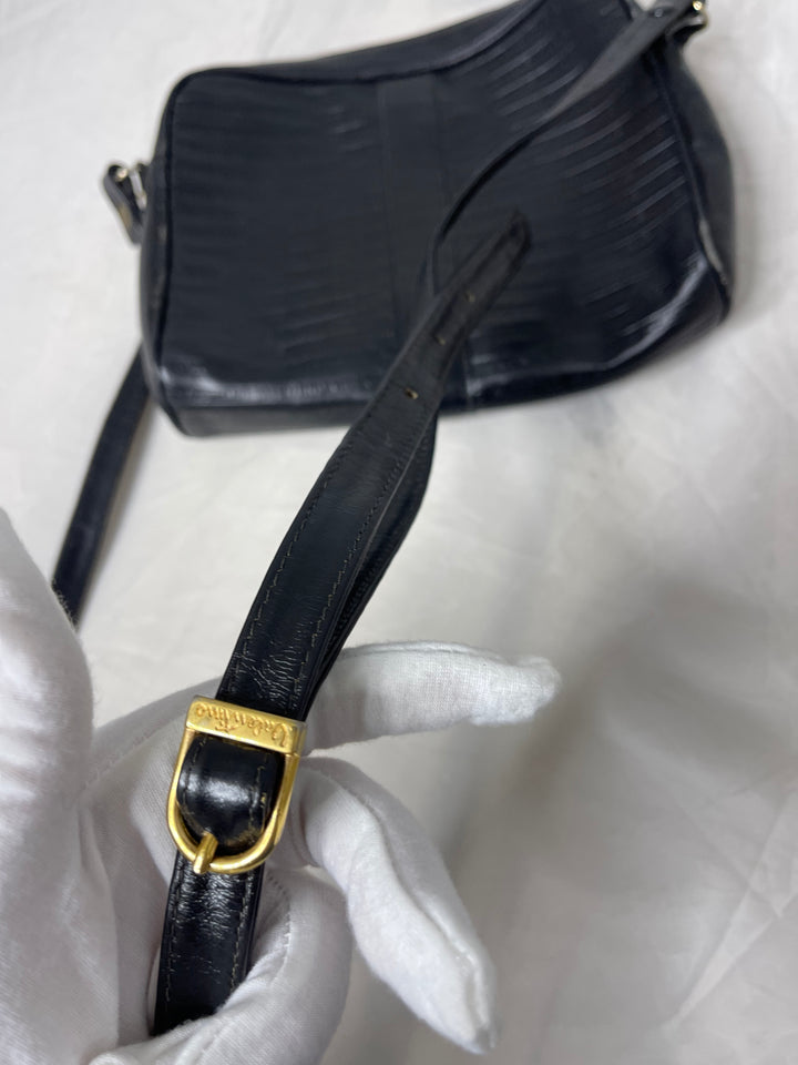 Valentino medium size black leather crossbody