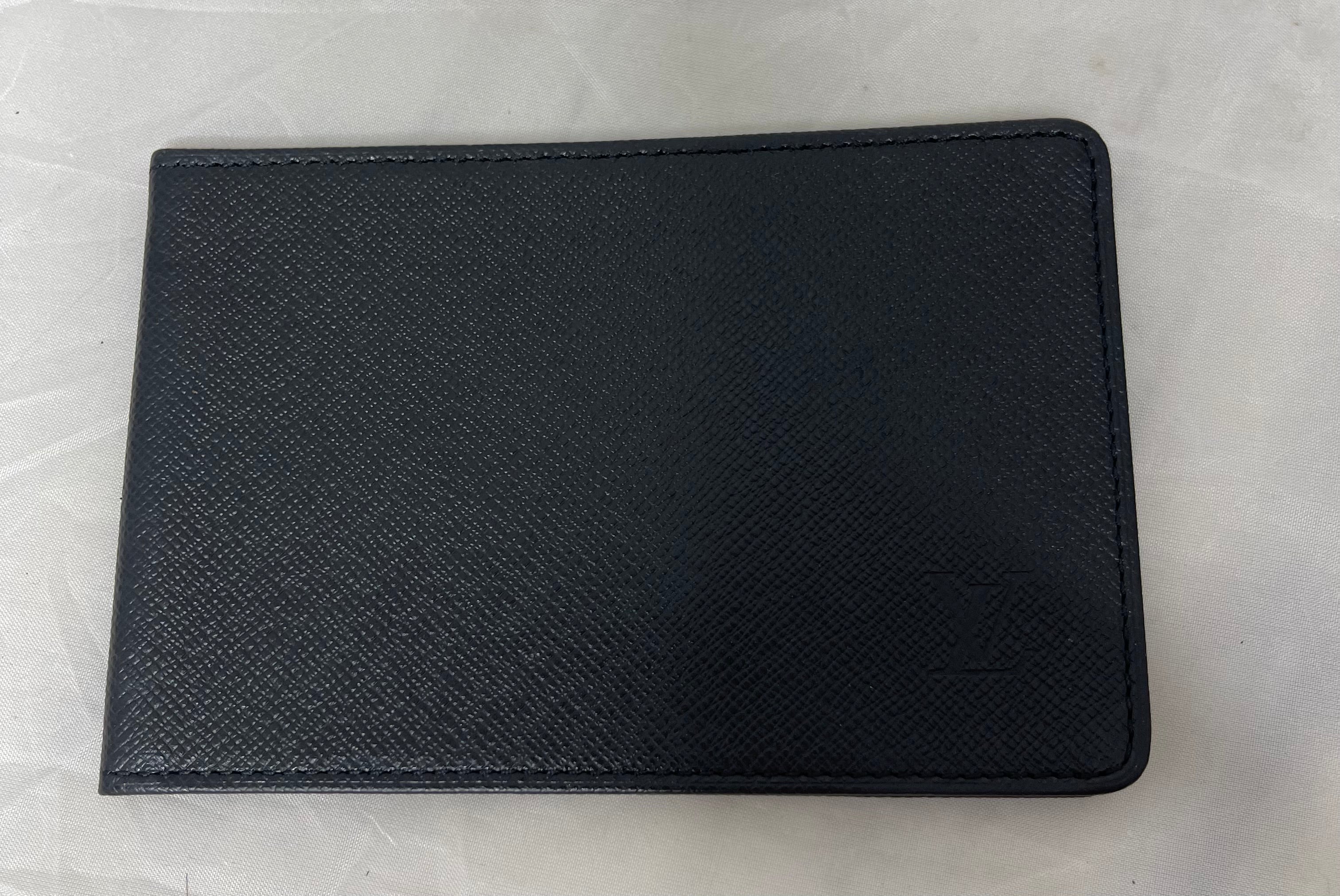 Louis Vuitton Black Taiga Leather Card Holder ID Case – TheLuxeLouis