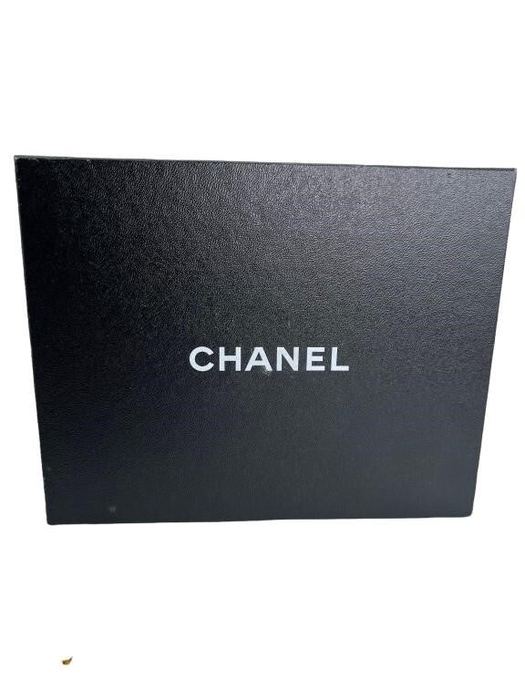 Chanel Black Caviar Timeless CC wallet on chain