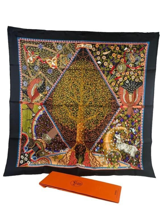 Hermes Axis Mundi Silk Scarf