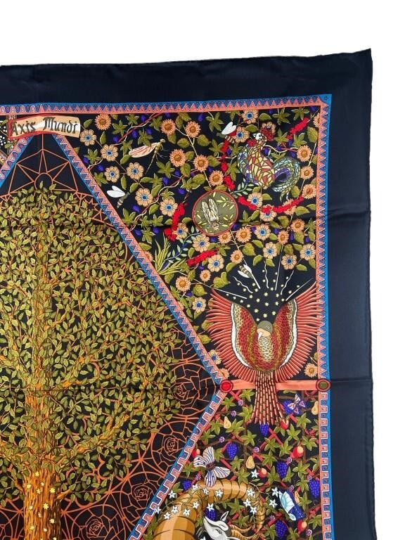 Hermes Axis Mundi Silk Scarf