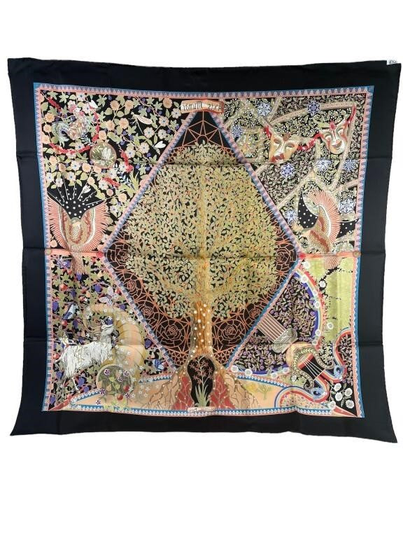 Hermes Axis Mundi Silk Scarf