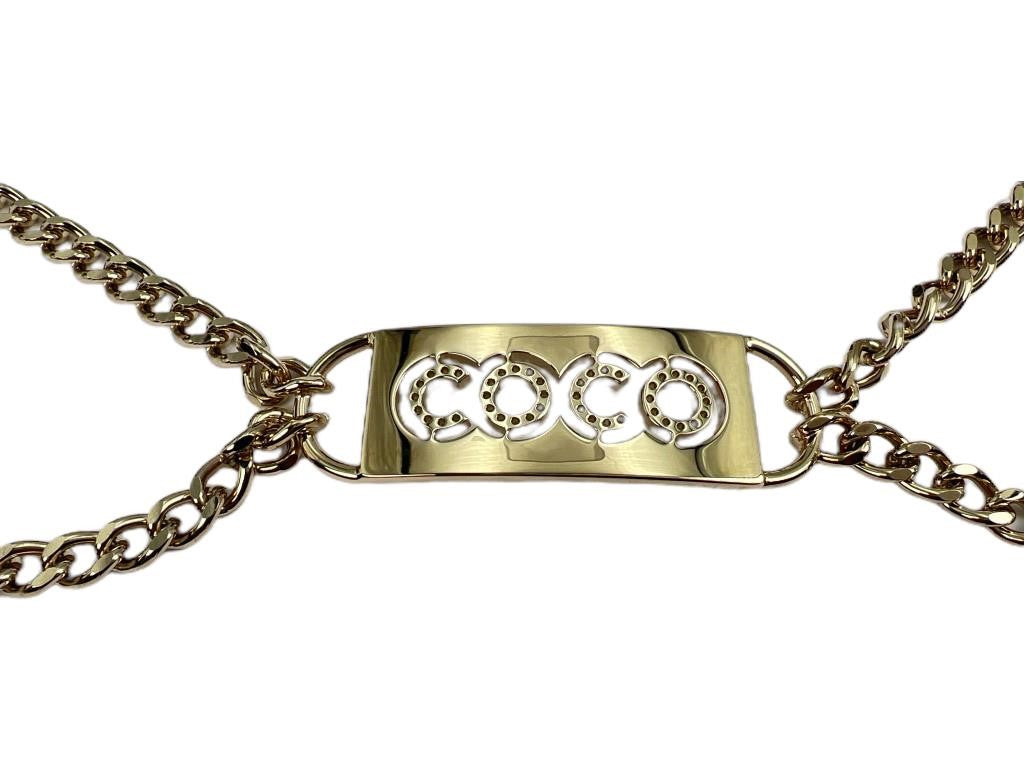 Chanel vintage jeweled chain belt