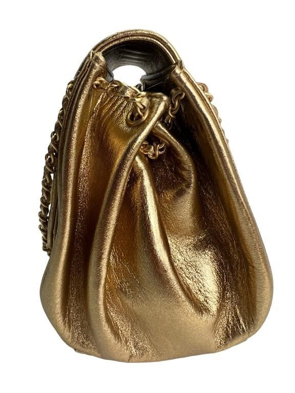 Chanel Gold Classic Accordion